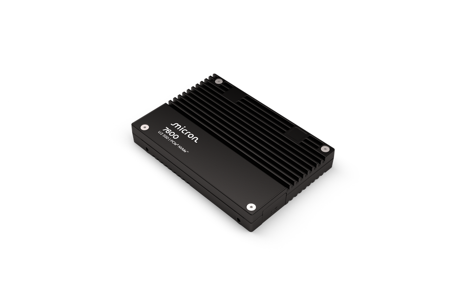 Micron 7600 U.2 SSD, left form-factor view