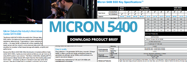 Download the Micron 5400 SATA Product Brief