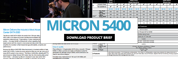 Download Micron 5400 SSD Product Brief