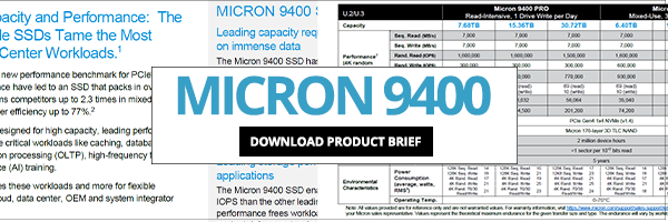 Download Micron 9400 SSD Product Brief