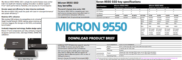 Download the Micron 9550 SSD Product Brief